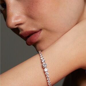 Nadri 18k-Gold plate CZ Hinge Bracelet